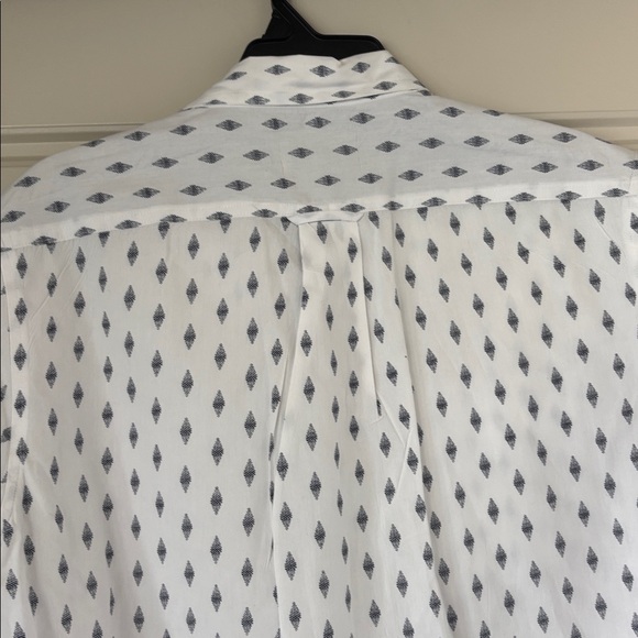 Jachs New York White and Black Geometric Short Sleeve button down Shirt medium- - Picture 10 of 10